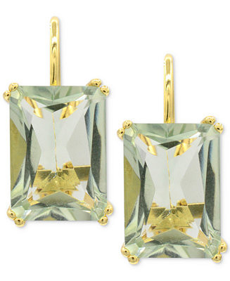 Lime Quartz Leverback Drop Earrings (12-5/8 ct. t.w.) in 14k Gold-Plated Sterling Silver (Also in... | Macy's