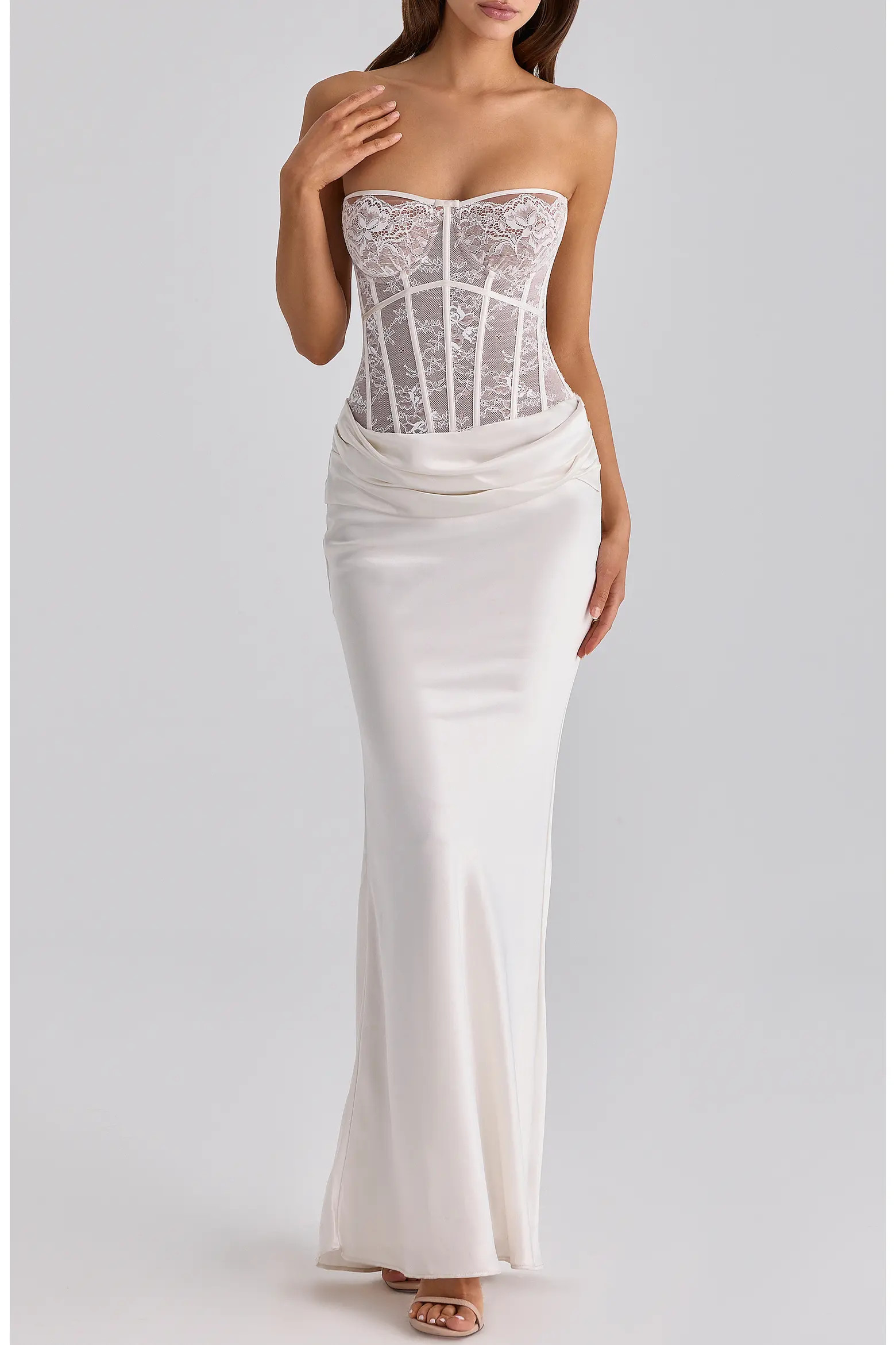 Ayana Strapless Lace & Satin Mermaid Gown (Women) | Nordstrom | Nordstrom