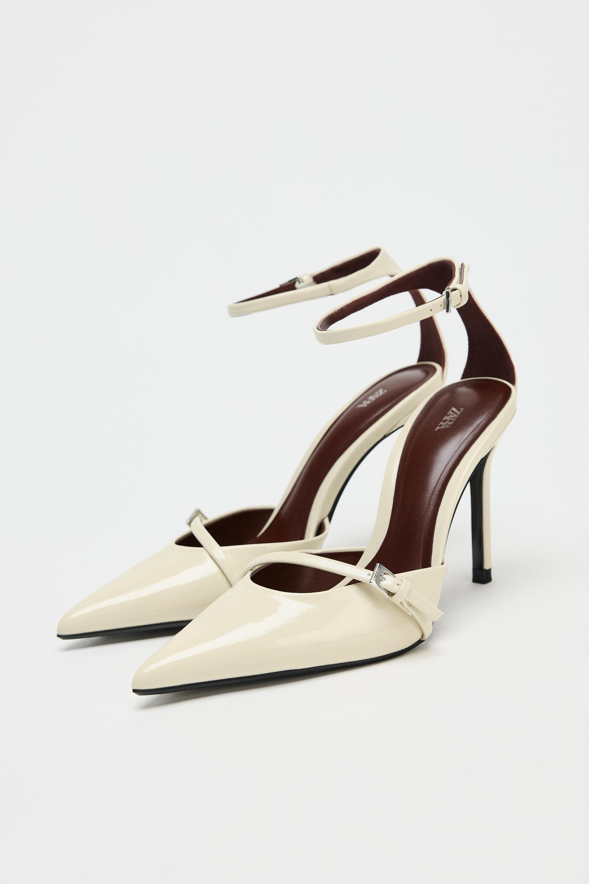 PATENT-EFFECT SHOES WITH STRAP | Zara UK