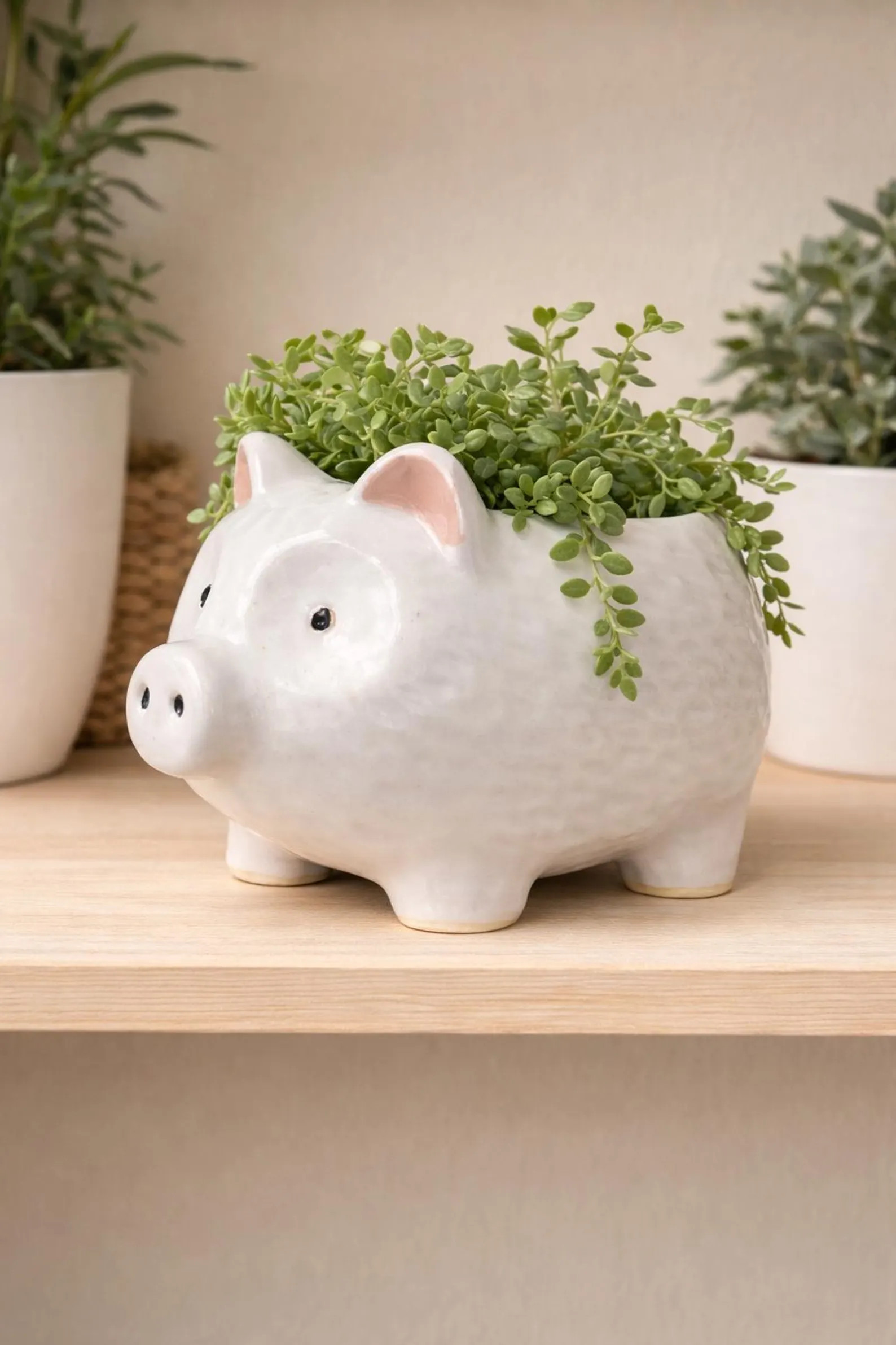 Pig Planter | Whimsical Animal Pot | Cute Ceramic Pig Pot | Succulent & Cactus Planter | Unique G... | Etsy (Global)