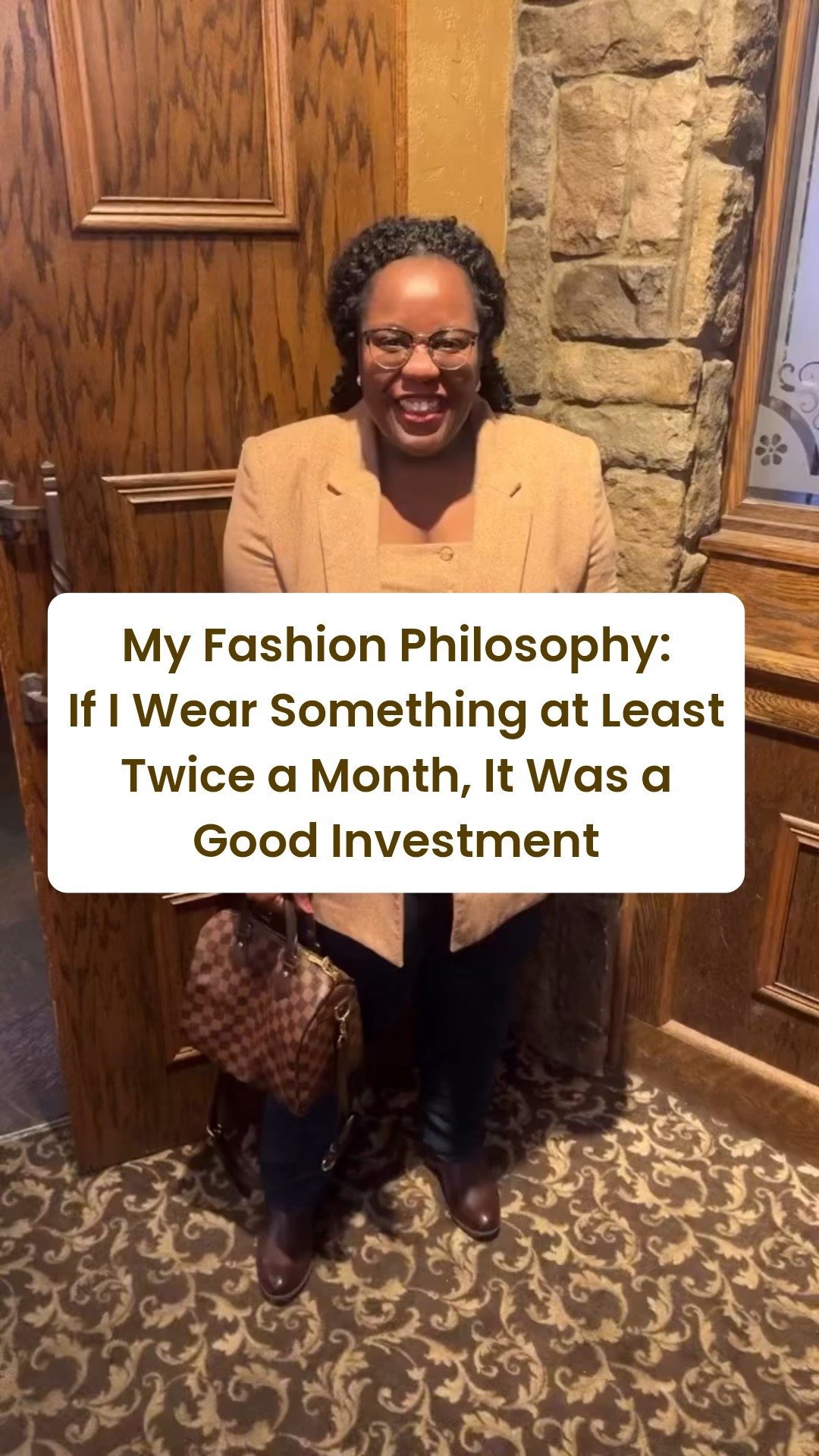 Happy Friday!  As a stylist, I ALWAYS get asked what pieces are worth investing in.  The answer remains the same…versatile pieces.  People think I don’t repeat outfits, but it’s not true.  I’m not made of money, so I have to rewear items.  I like to switch up how I wear items though.  If I wear items at least twice a month, they were worth the investment. 👌🏾

Take this herringbone vest and blazer from @loft I wore it with jeans and boots for a happy hour and with slacks and chunky loafers for work.  I can think of 5 other ways to wear them, so it has been worth the investment. 👏🏾

Follow for more easy style tips that you can immediately implement.

#sizeinclusivefashion#petitefashion#wardrobessentials#selfloveblogger#professionalstylists#affordableoutfits#curvygirlsstyle#bodypositivebabe#midsizeoutfits#herringbonetweed#bodypositivewomen#curvystylist#stylisttips#lawyerlook#workwearinspiration#petitefashionblogger#styleconfidence#petiteworkwear#wardrobeconsulting#sizeinclusivefashion#sizeinclusivestyle#curvyfits#capsulewardrobeblogger#stylisttips#stylingtip#stylingtipsforwomen#stylingtipsandtricks#capsulewardrobes#professionaldressing

Midsize outfits, event outfits, outfit inspo, curvy outfits, size 14 style, curvy fashion, midsize style, petite style, body positive woman, self love blog, curvy looks, attorney style, stylist tips, professional styling, affordable midsize style, wardrobe essentials , capsule wardrobe, closet cleanout, closet edit, effortless style, midsize looks, midsize outfits, attorney outfits, affordable outfits, black personal stylist, attorney looks, size inclusive fashion, neutral styling, style tips, petite workwear, lawyer look, capsule wardrobe, petite look, herringbone