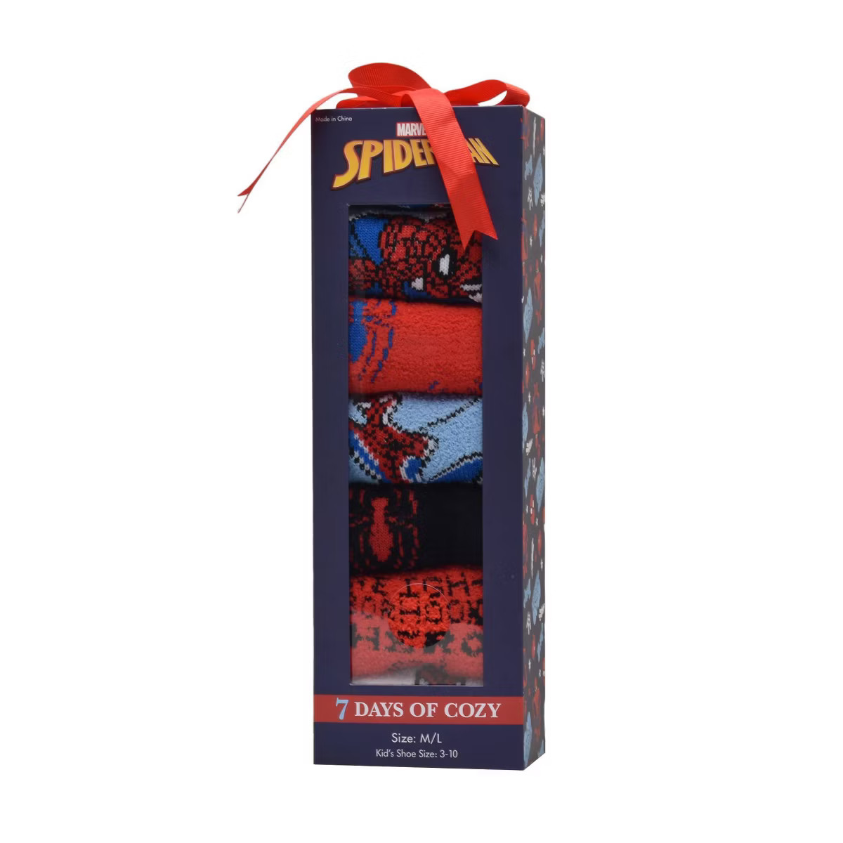 Boys' Spider-Man 7 Days Of Cozy Socks - White | Target