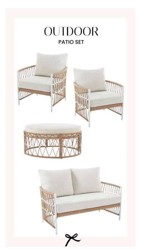Outdoor patio set perfect for spring! I love the combination of wicker and white for an elevated outdoor space. 

#LTKSeasonal #LTKstyletip #LTKhome