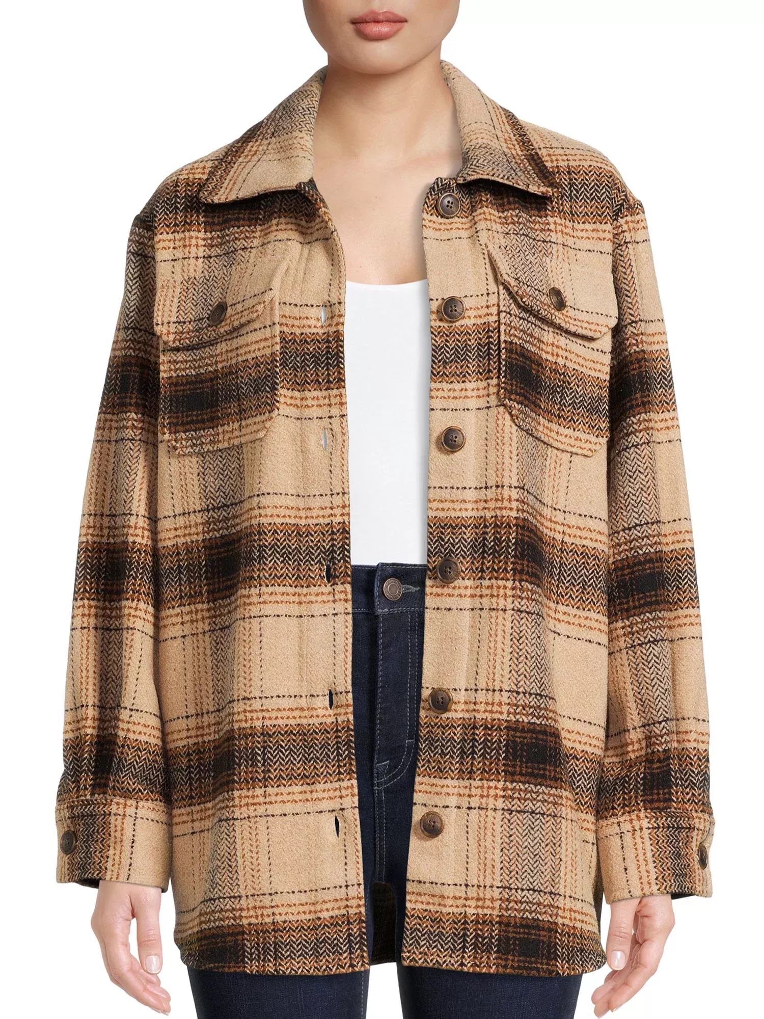 Time and Tru Women's Plaid Shacket … curated on LTK