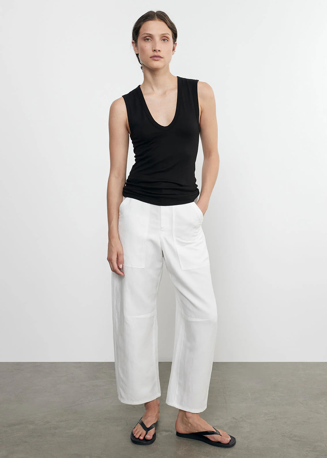 Enza Costa - Twill Work Pant - Off White | Jones & Daughters