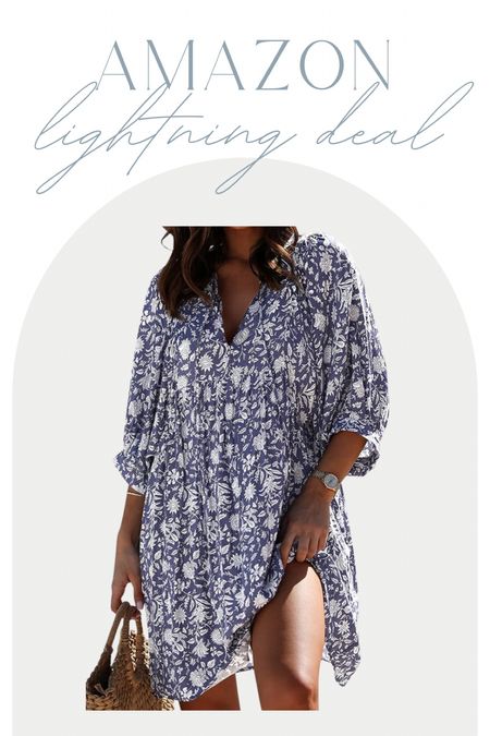 Amazon lighting deal! Block print dress, fall dress, floral dress, blue dress, fall outfit, affordable outfit, amazon dress

#LTKfindsunder50 #LTKsalealert