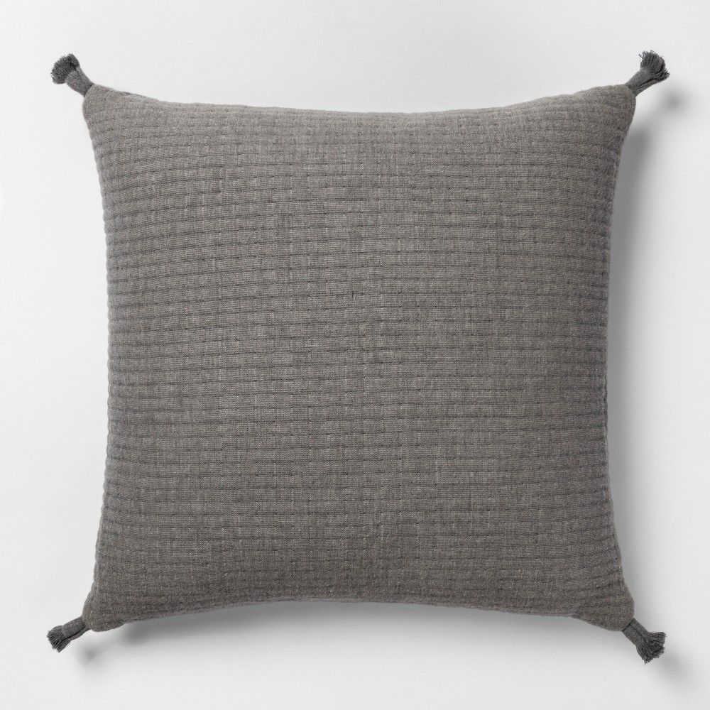 Gauze Texture Square Throw Pillow Gray - Project 62 | Target