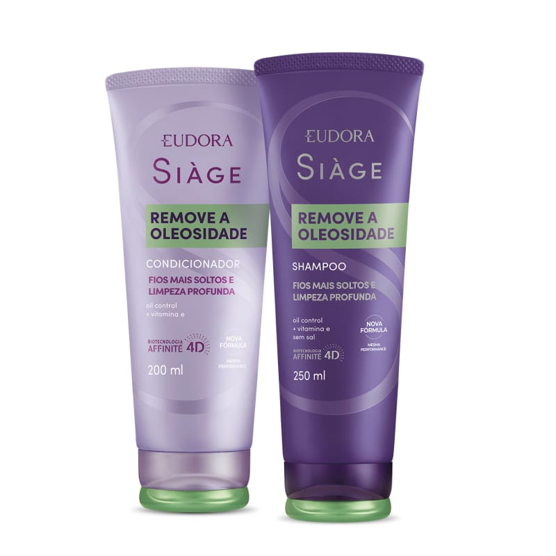Combo Siàge Remove a Oleosidade: Shampoo 250ml + Condicionador 200ml | Eudora (BR)