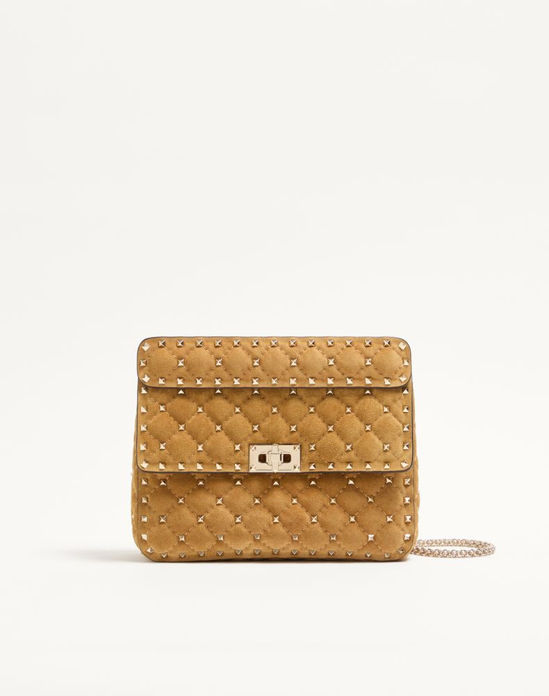 Valentino Garavani Valentino Garavani Rockstud Spike Medium Suede Bag Wo | Valentino