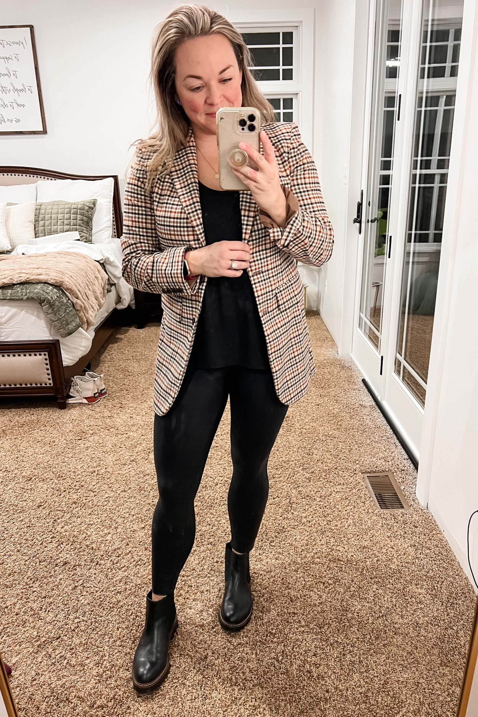 Chelsea boots with a blazer. How to style Chelsea boots. Chelsea boots outfit with Spanx and a blazer 

#LTKfindsunder50 #LTKshoecrush #LTKstyletip