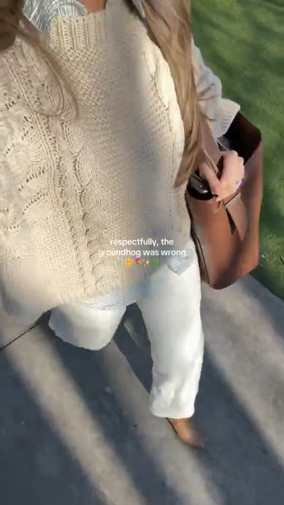 Spring wardrobe is thawing ☀️🌷

Chunky cable knit sweater: small
White wide leg ankle jeans: 2 (limited sizing available so I linked similar styles)

ootd / wfh outfit / casual style / everyday outfits / elevated basics / spring outfit / boots / for her / Heather Blair 

#LTKWorkwear #LTKootd #LTKSeasonal