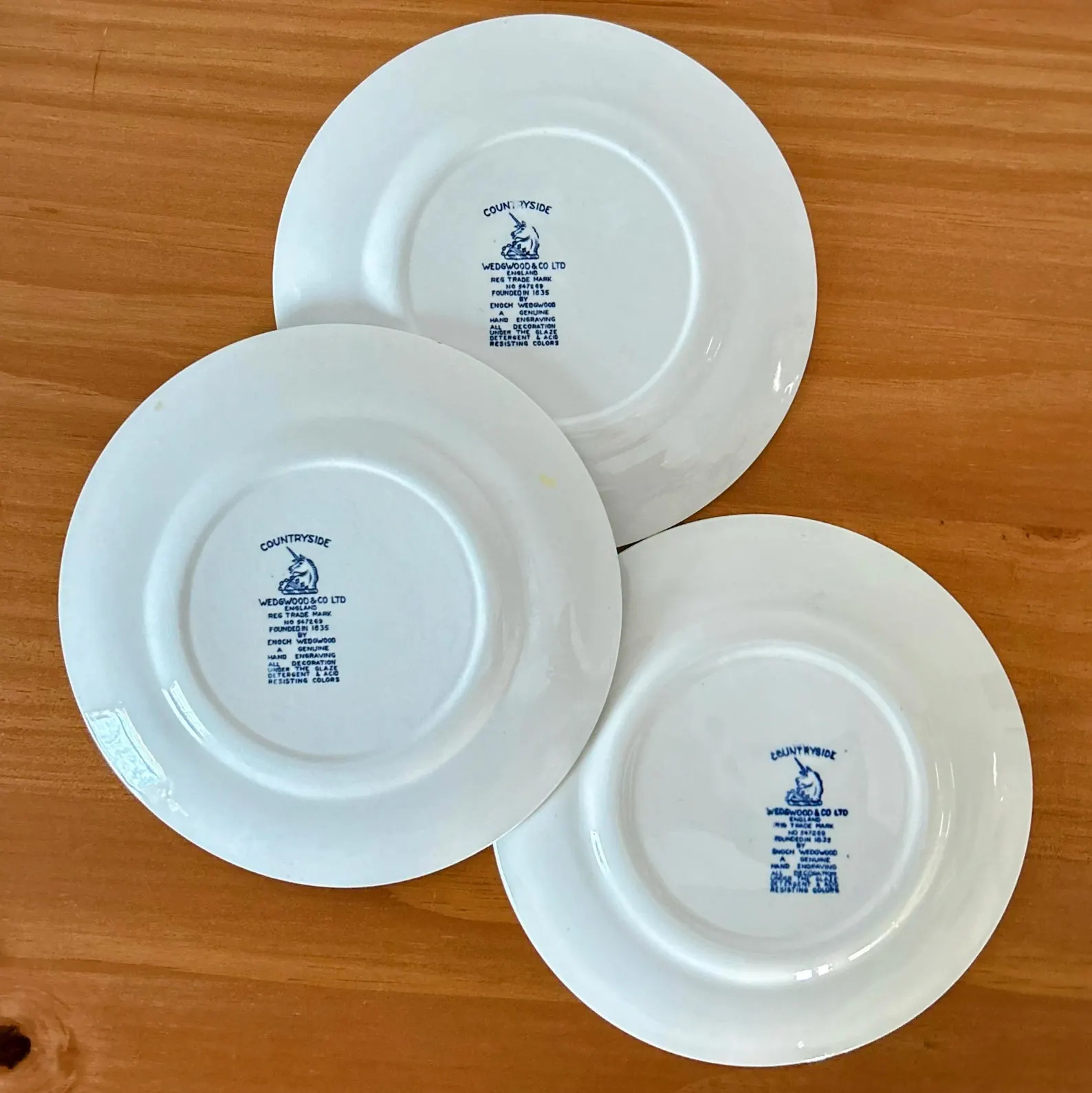 Wedgwood 'Countryside' Bread Plate | Blue & White Staffordshire China | Sold Individually | Etsy (Global)