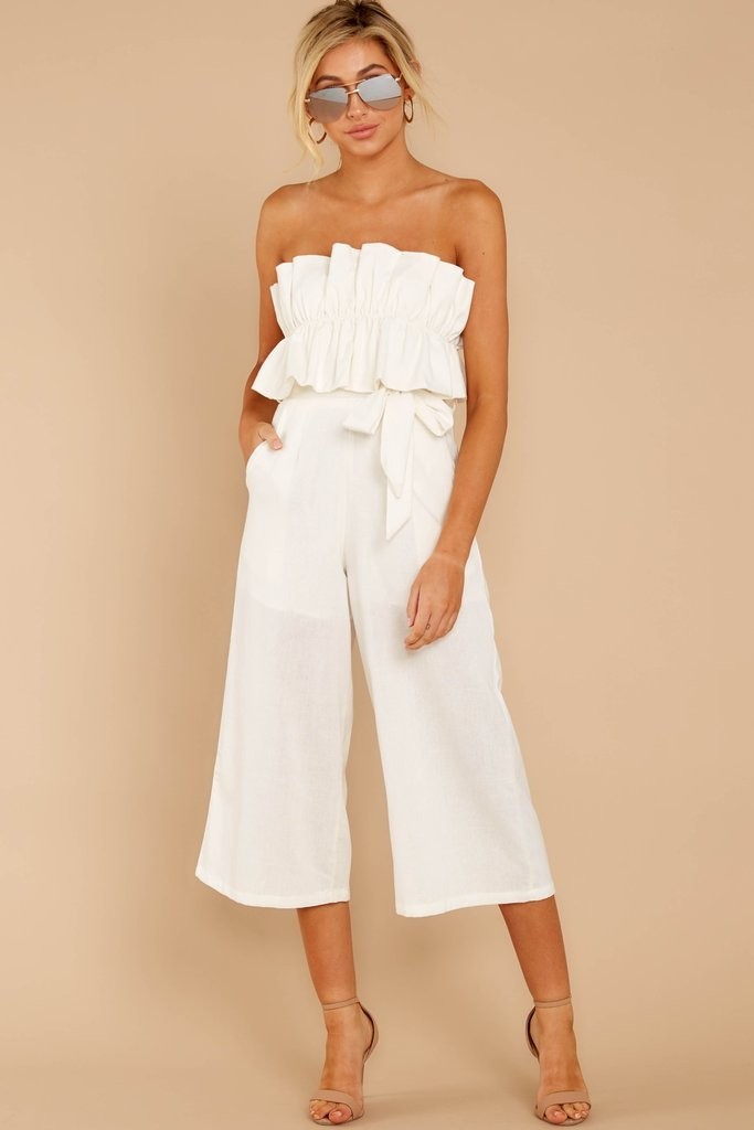 Can You Believe This White Jumpsuit (BACKORDER OCTOBER) | Red Dress 