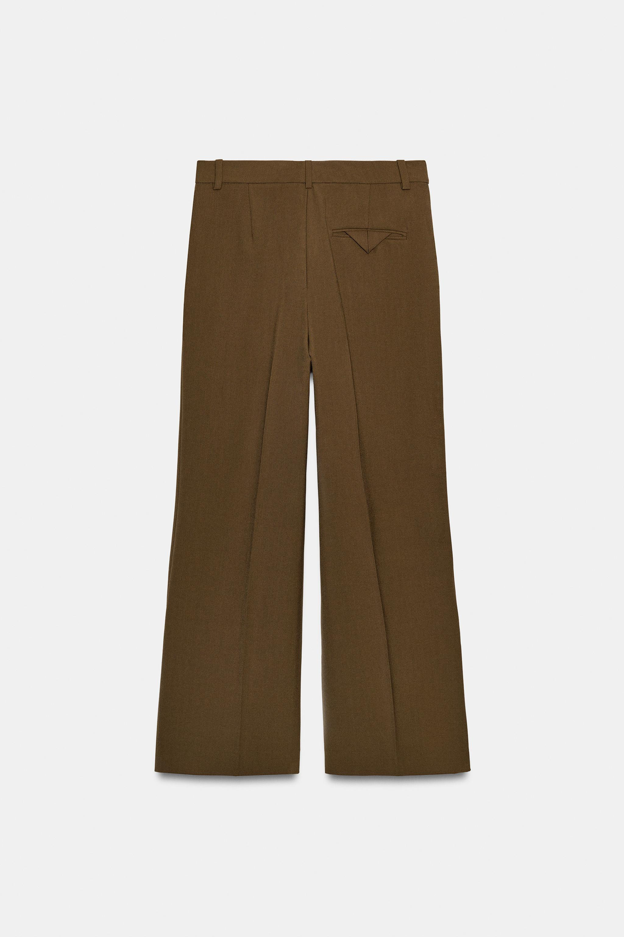 ZW COLLECTION VENTED STRAIGHT LEG PANTS | Zara US