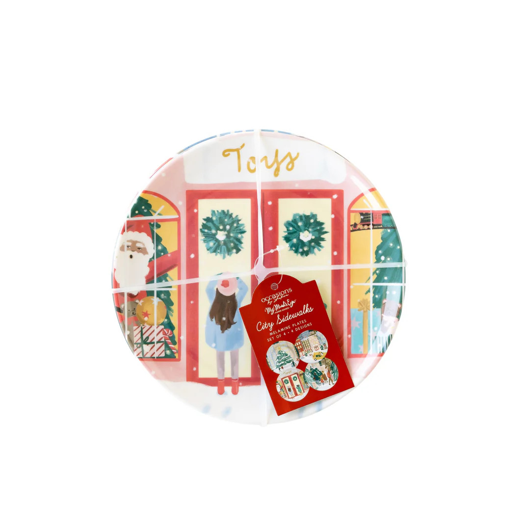 Occasions By Shakira - City Sidewalks Melamine Plate Set | My Mind's Eye
