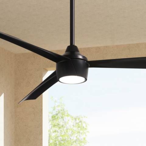 56" Minka Aire Skinnie Coal LED Ceiling Fan | Lamps Plus