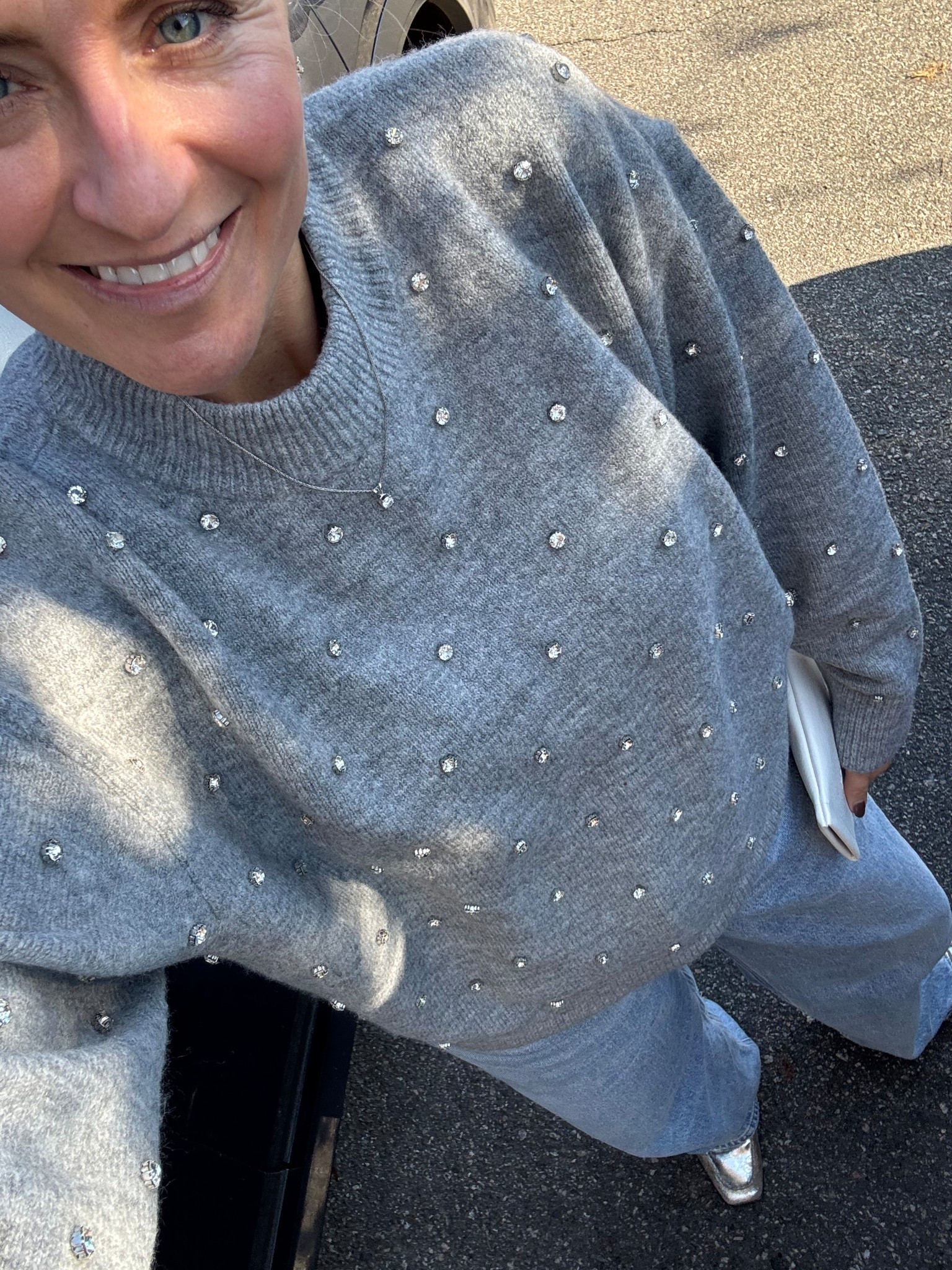 Amazing sweater for holiday season.  Don’t wait on this one.  Worth the money such great quality and comfy even with the bling.  You’ll get lots of compliments.  Pair also with silk skirt of leather 

#LTKHoliday #LTKGiftGuide #LTKmomlife