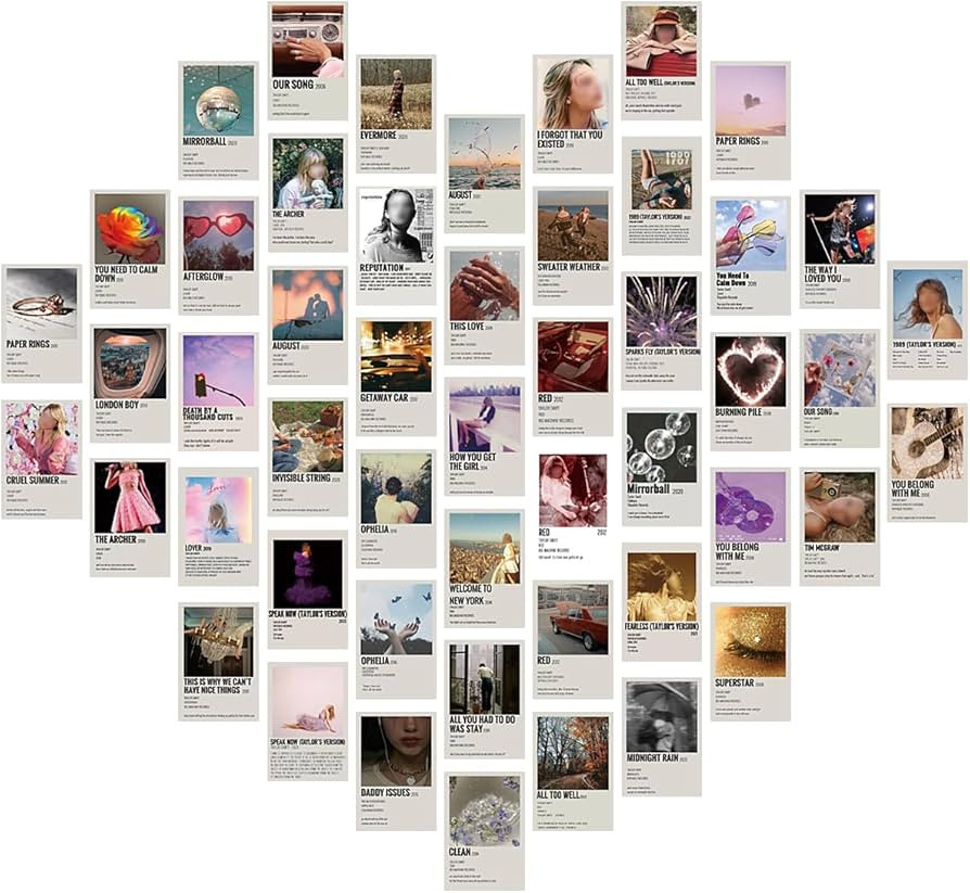 CEHHEFG Poster, Music Lyrics Inspired Wall Collage Kit, Music Star Gift Merch, Aesthetic Posters,... | Amazon (US)