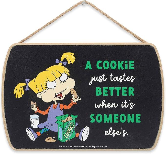 Nickelodeon Rugrats Angelica Cookie Quote Hanging Wood Wall Decor - Funny Angelica Sign for Home ... | Amazon (US)