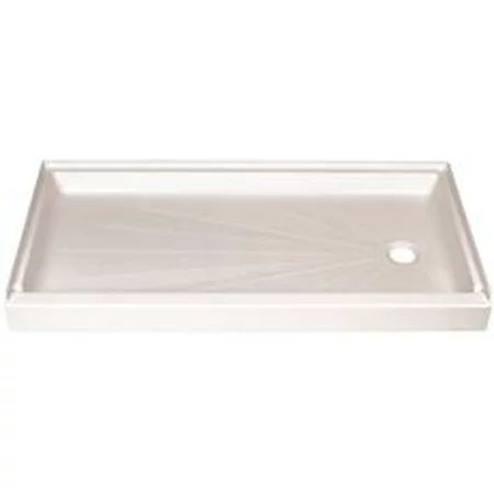 Durabase Fiberglass Rectangular Shower Floor, Right Hand Drain Location, White, 30 X 60 In. | Walmart (US)