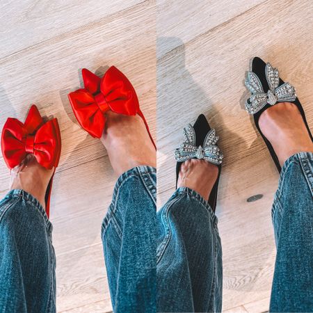 NEW holiday heels! Size up 1/2 a size in both! ✨❤️