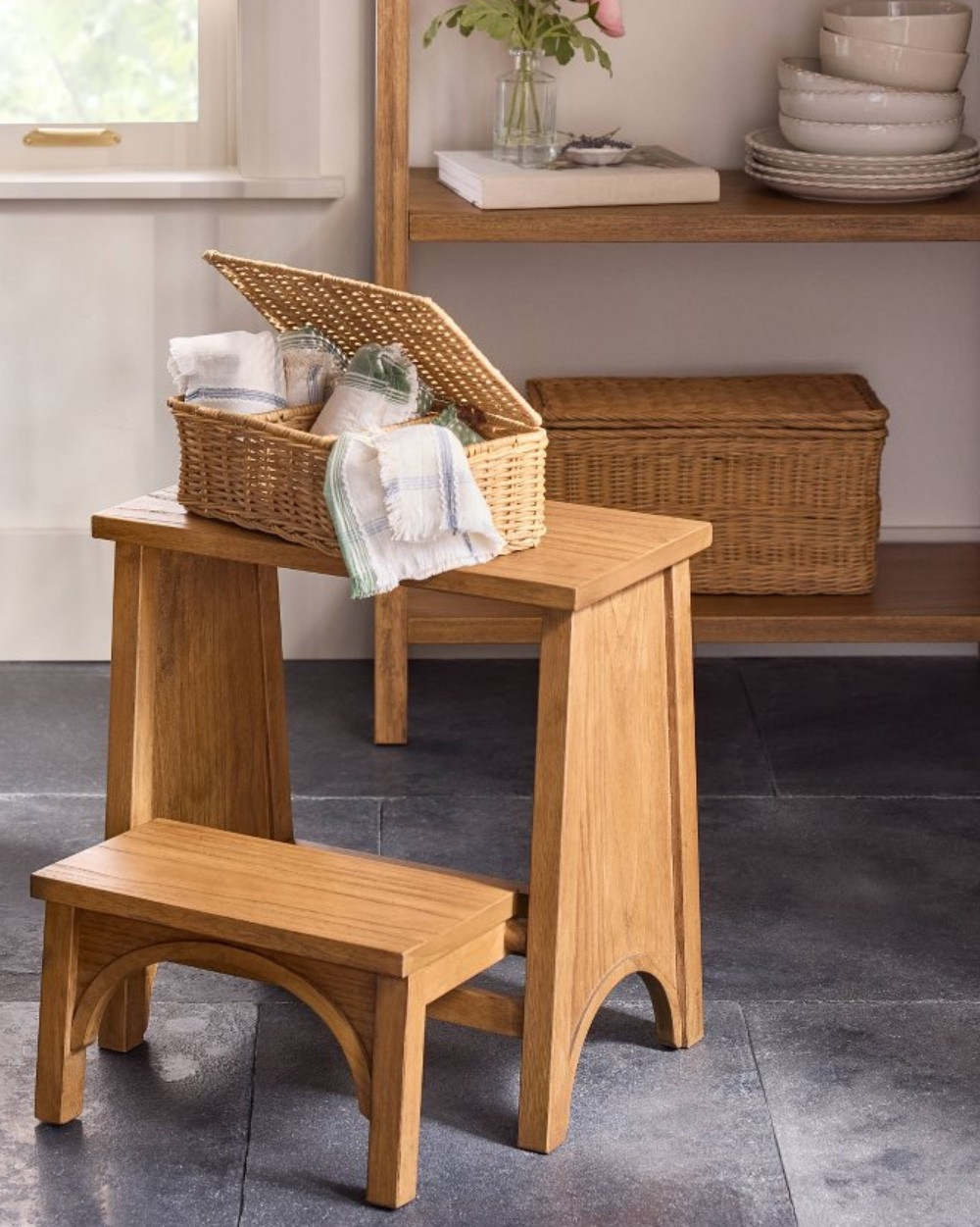 One of those pieces that’s way more useful than it looks. We use this as a step stool, extra surface, and occasional seat. Warm wood, solid, and easy to tuck away when you don’t need it.

wooden step stool, step stool, small wood furniture, functional decor, warm wood tones, kitchen step stool, bathroom stool, modern neutral home, everyday home essentials, LTK home finds

#LTKHome #LTKKids