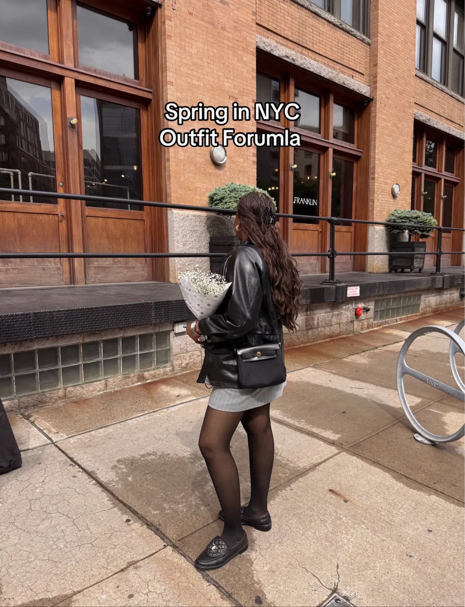 Spring outfit formula as a girly in NYC. Wearing a mini dress with sheer tights for warmth and comfort, leather jacket Tia dd a bit of edge and warmth for cool mornings and evenings, cozy leather loafers. Linking this spring outfit below! .. 

For more links to wedding guest dress summer, country concert outfits, date night outfits, graduation guest outfits, summer dresses, work outfits, graduation dresses, business casual workwear, vacation outfits beach, follow me on LTK! ✨

#LTKgrwm #LTKSeasonal #LTKootd