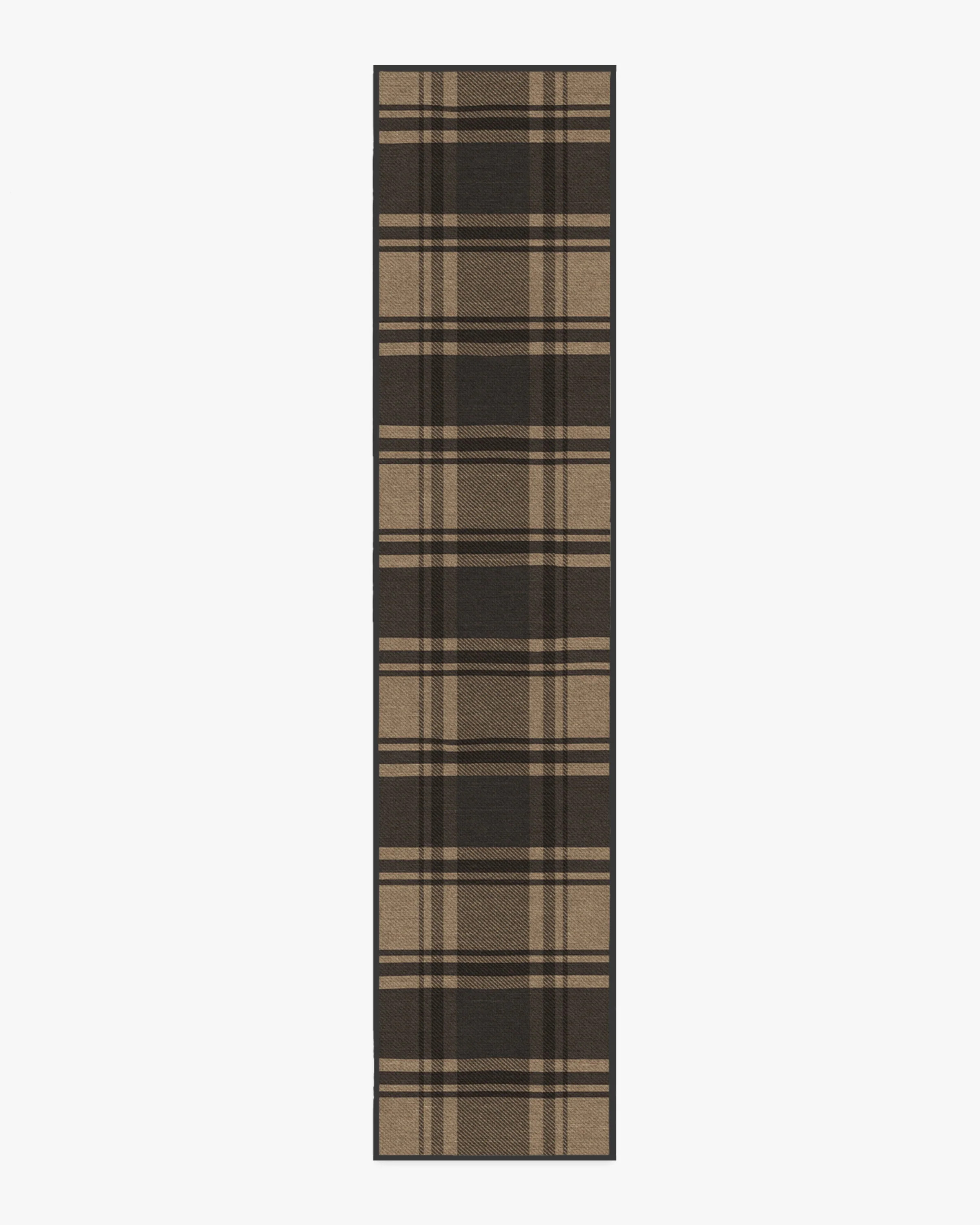 Easton Plaid Charcoal & Natural Flatwoven Rug | Ruggable US | Ruggable