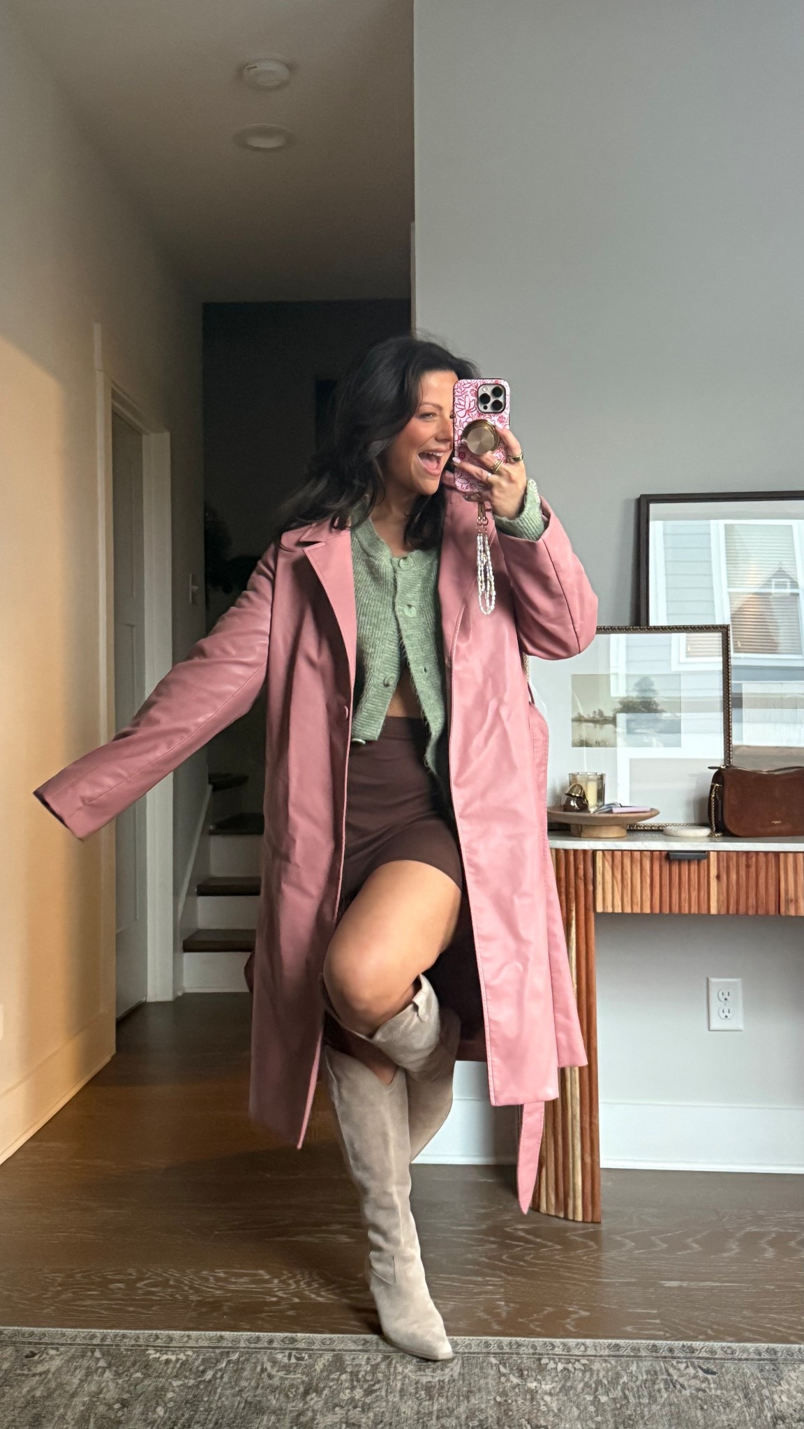 Obsessed with this girls night out look!!

Skort, sweater cardigan, midsize, suede boots, coach bag, date night, flattering, style tips, Anthropologie, dolce vita 

#LTKootd #LTKMidsize #LTKU