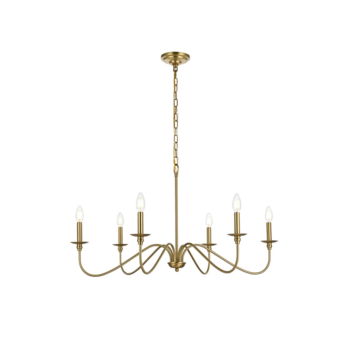 Ableton 6-Light Dimmable Candle Style Chandelier | Wayfair North America