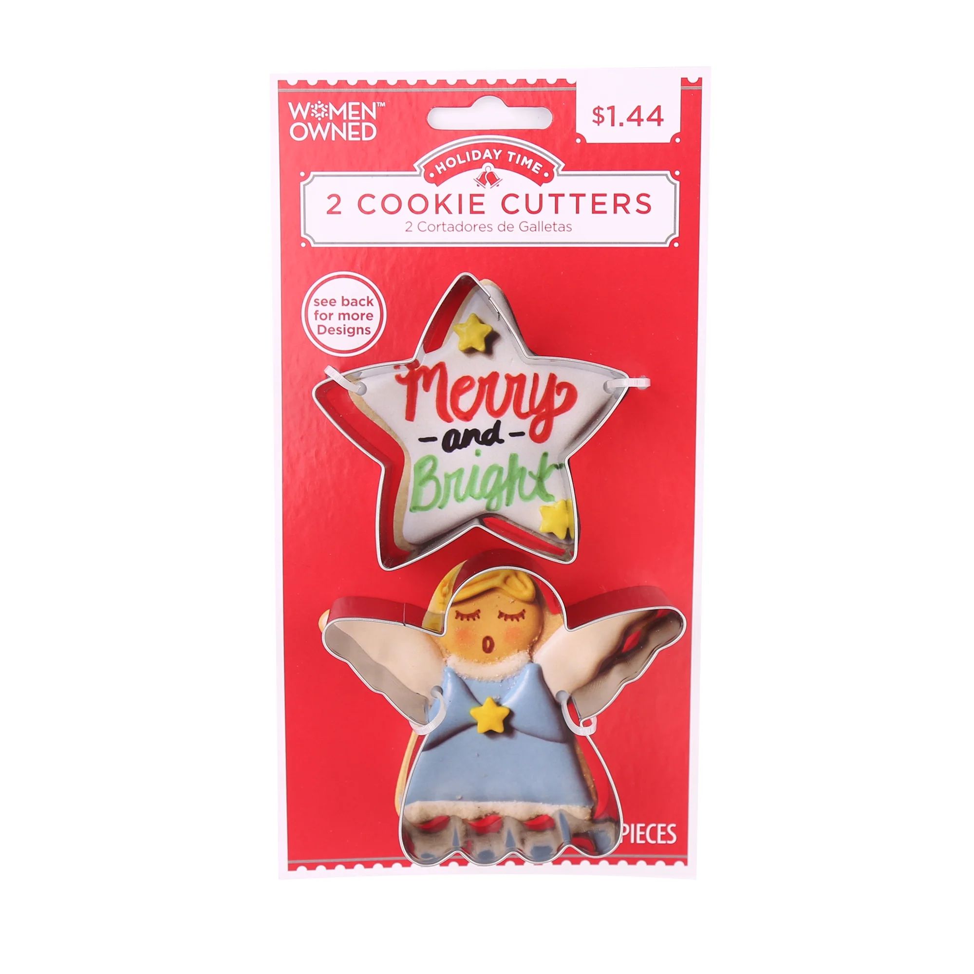 Holiday Time Christmas Star and Angel Cookie Cutter Set - Walmart.com | Walmart (US)