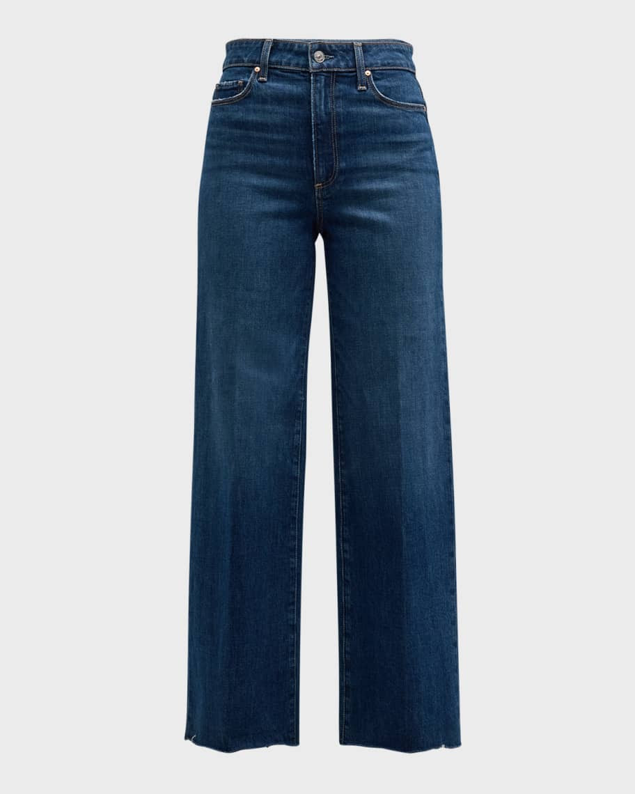Anessa Wide-Leg Jeans with Raw Hem | Neiman Marcus
