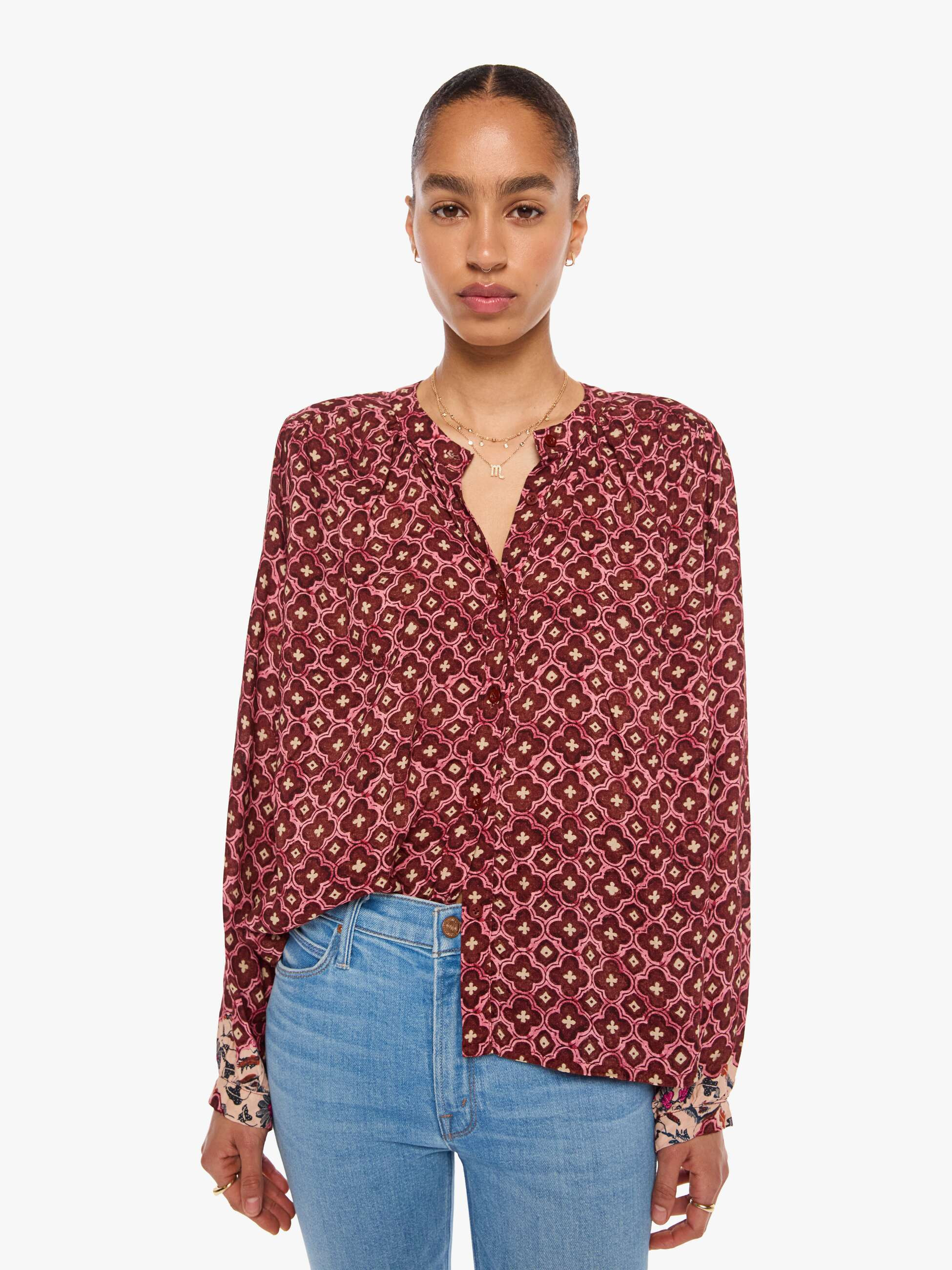Natalie Martin Tolan Shirt - Mosaic Spice | Mother Denim