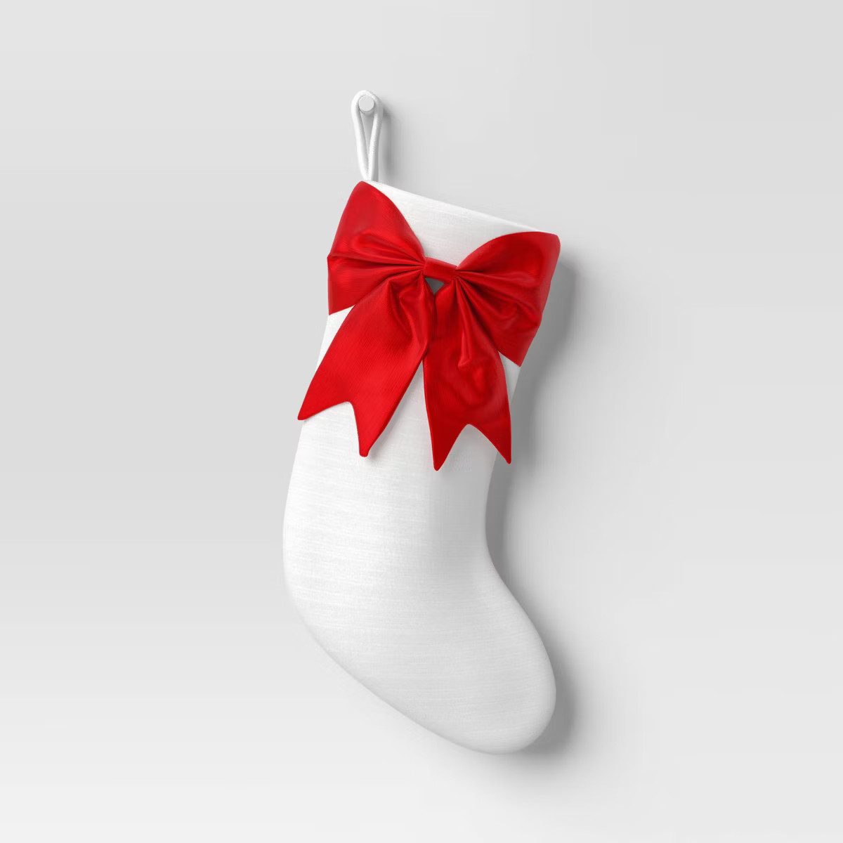 21" White Stocking with 3D Bow Decor - Wondershop™ | Target