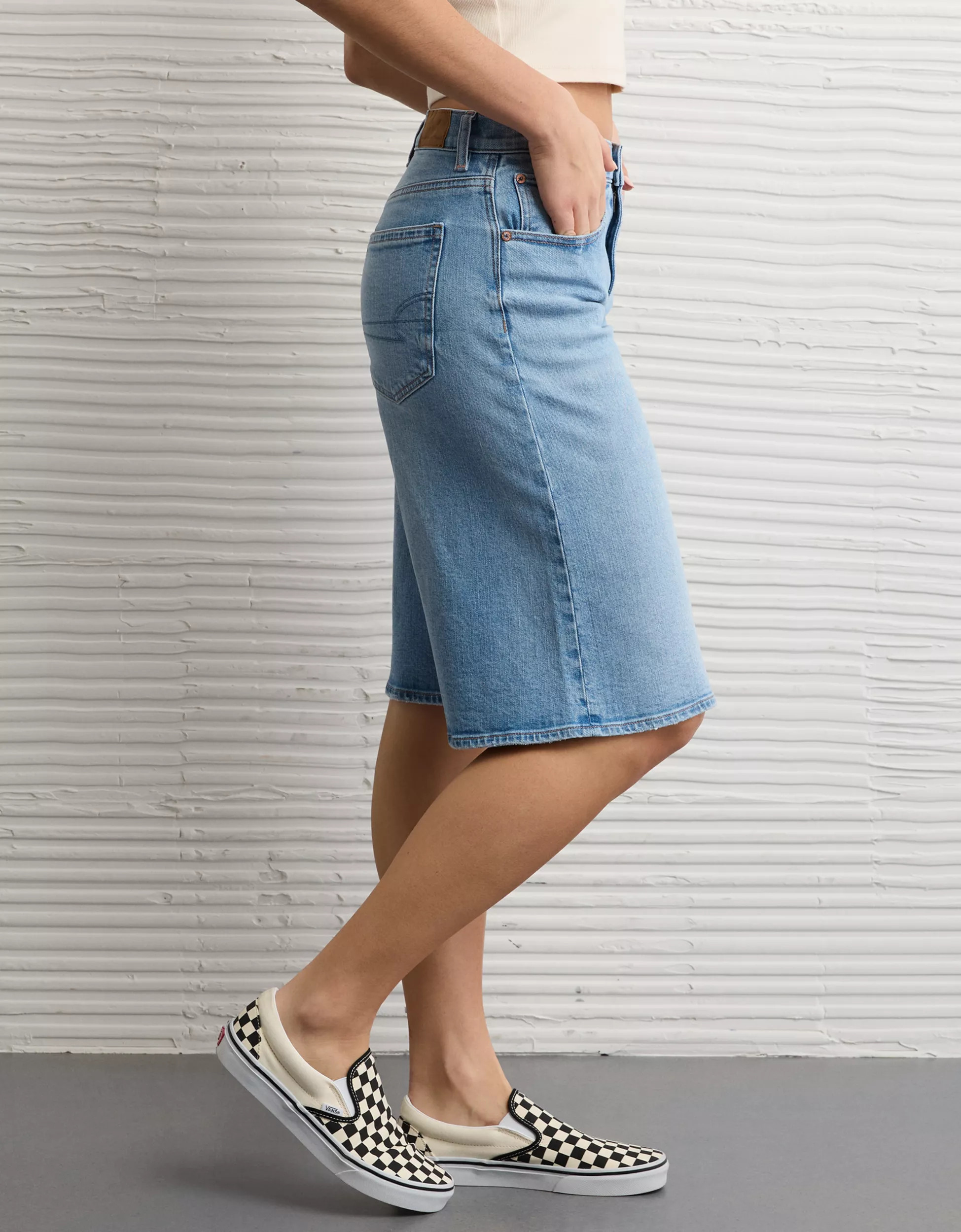 AE 15" Stretch Low-Rise Jort | American Eagle Outfitters (US & CA)