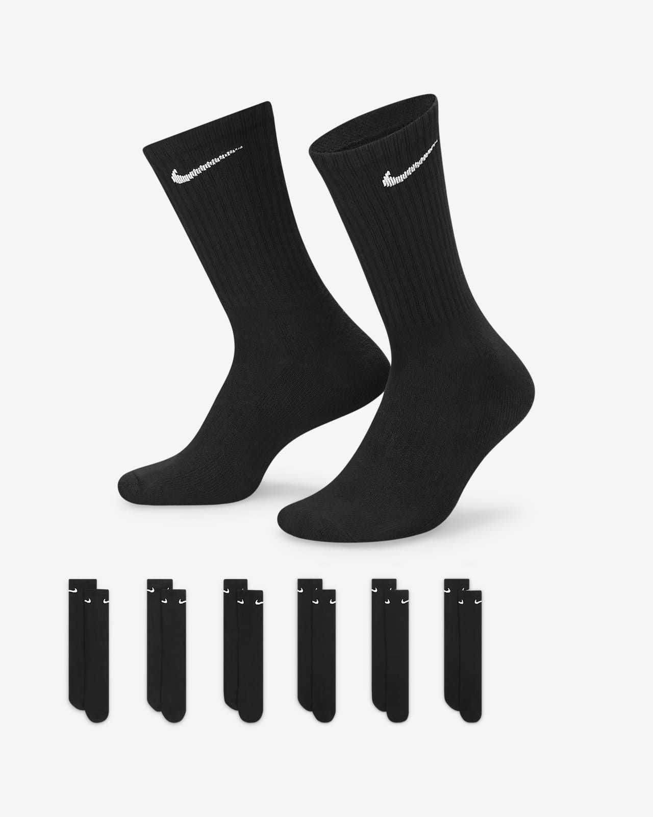 Nike Everyday Cushioned Training Crew Socks (6 Pairs). Nike UK | Nike (UK)