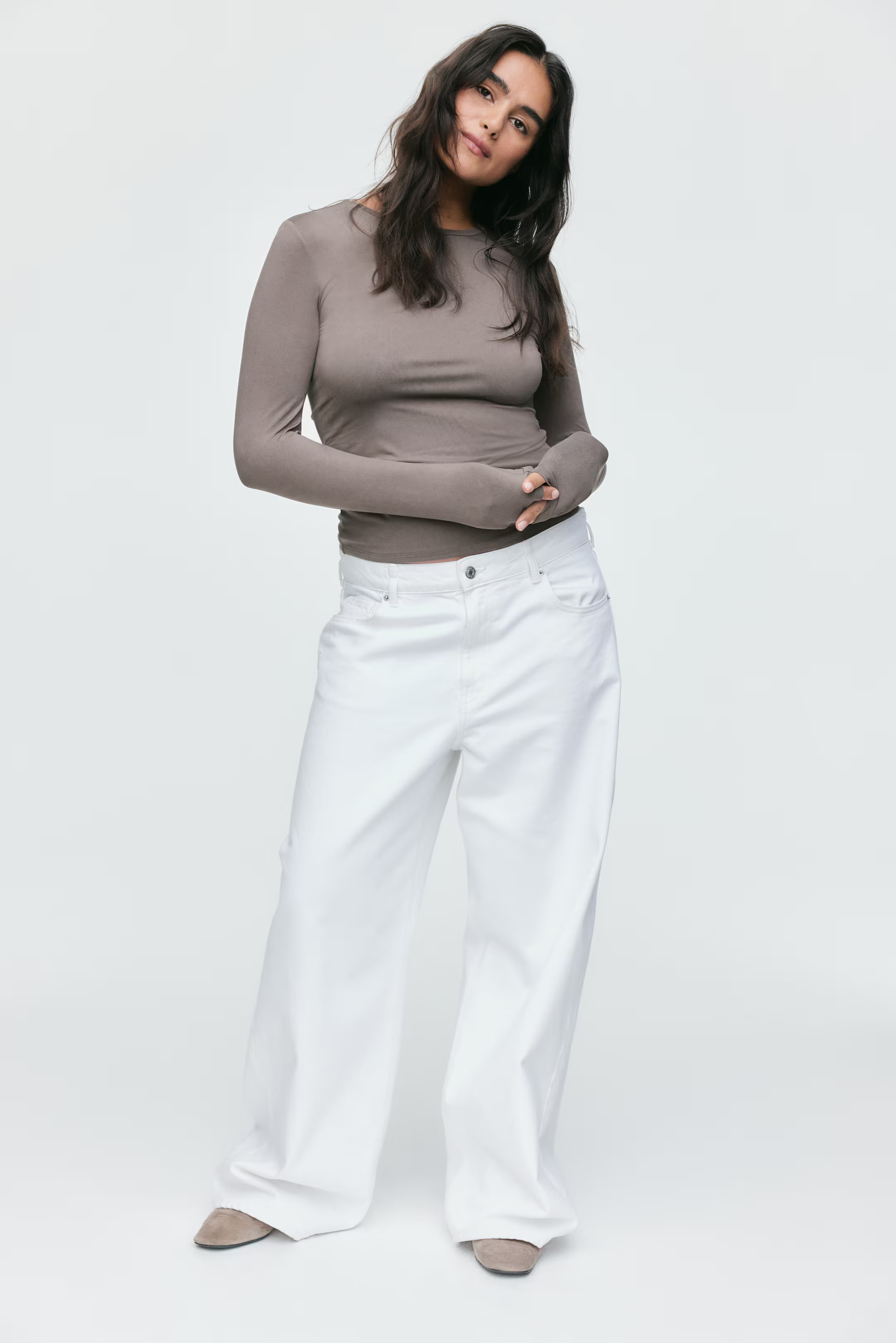 Long-sleeved Microfiber Top | H&M (US + CA)