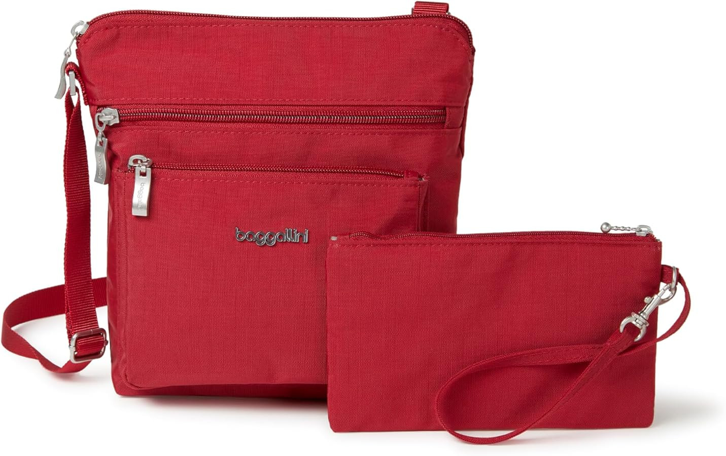 Baggallini Women's Pocket Crossbody Bags 8x8" Small Lightweight Durable Nylon Water-resistant Tra... | Amazon (US)