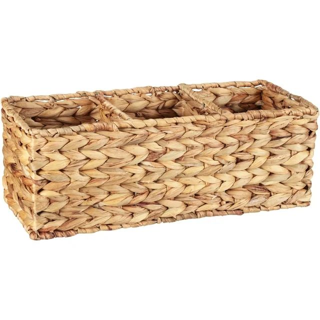 Better Homes & Gardens Woven Water Hyacinth Tank Basket, Natural - Walmart.com | Walmart (US)