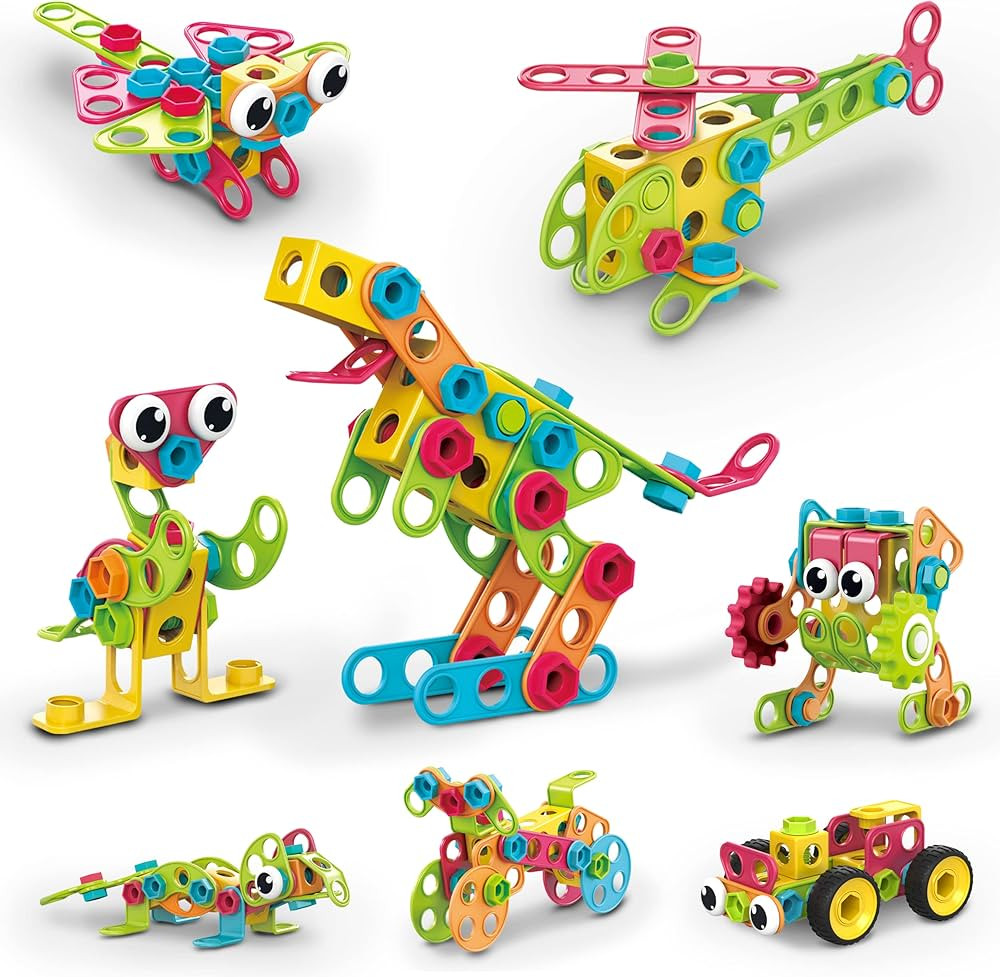 PicassoTiles STEM Learning Toys 250 Piece Building Block Kids Construction Engineering Kit Toy Bl... | Amazon (US)