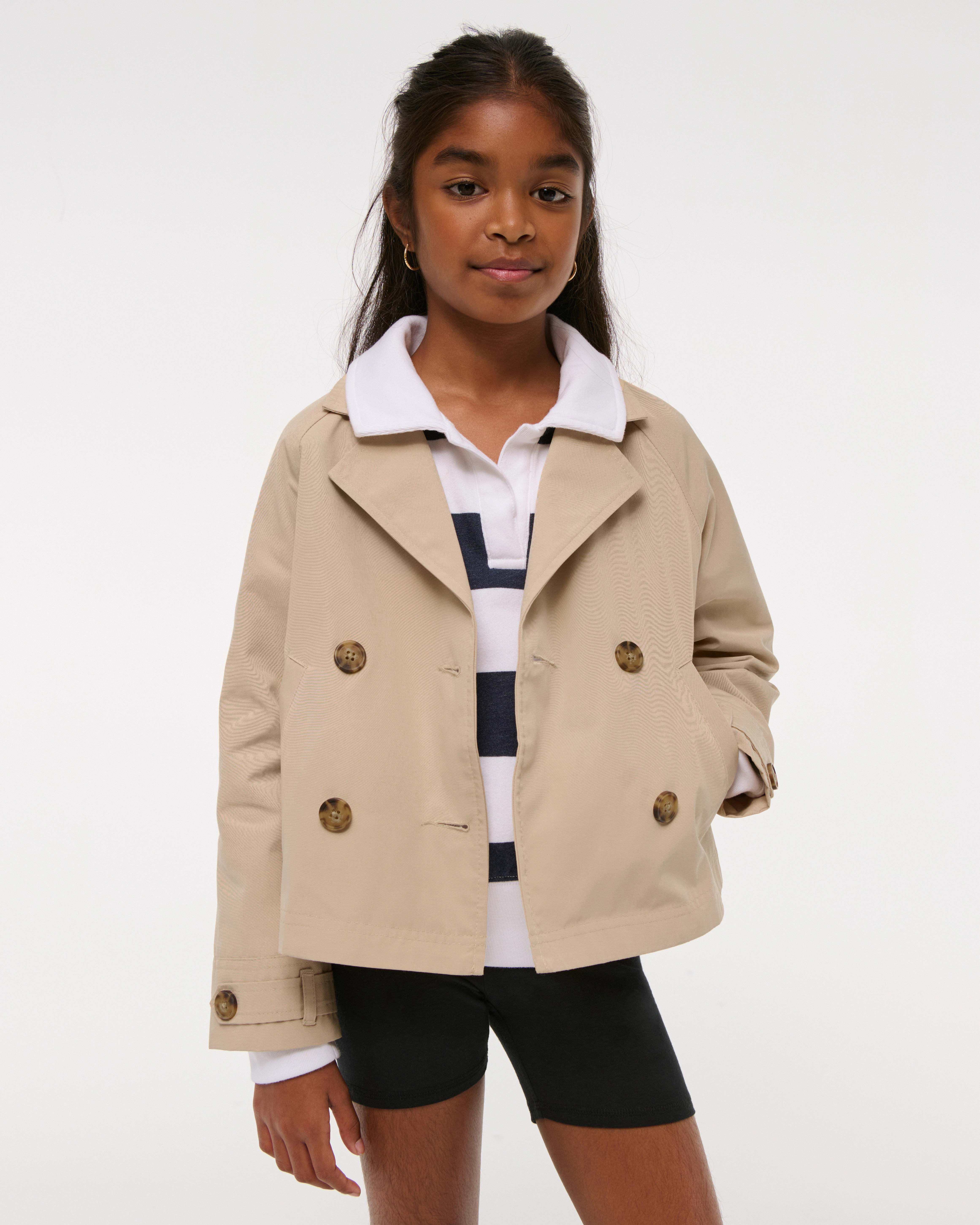 cropped trench coat | Abercrombie & Fitch (US)