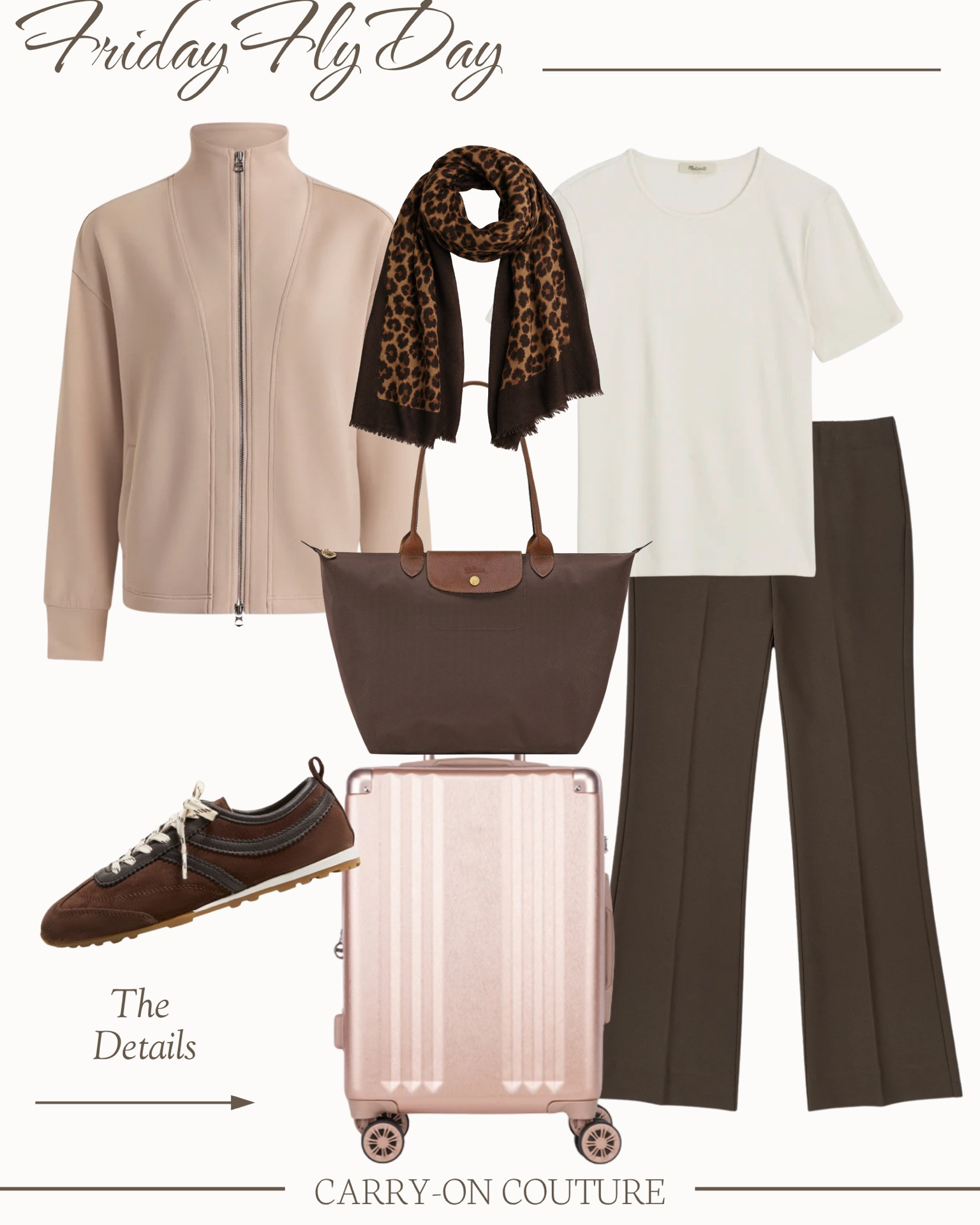 It’s Friday Fly-Day, my favorite day of the week, when we celebrate our love for travel and cute outfits!

A good travel outfit needs to be comfortable, but it also needs to be practical.

My formula: an easy-to-layer base T + a cozy outer layer + comfortable pants + a packable scarf + my bulkiest shoes.

#LTKOver40 #LTKTravel