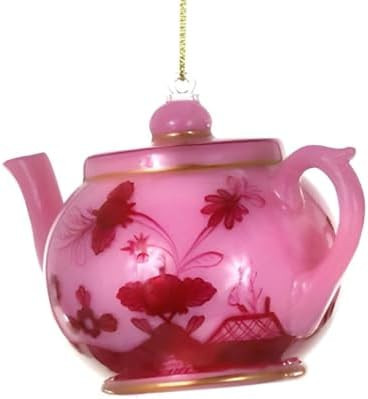 Cody Foster & Co. Pink Teapot Ornament – Vintage-Inspired Floral Glass Holiday Tea Décor – 3... | Amazon (US)