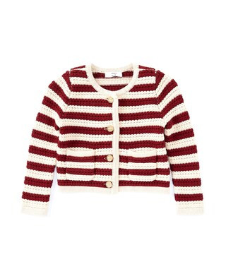 Little Girls 2T-6X Long Sleeve Button Front Cardigan | Dillard's
