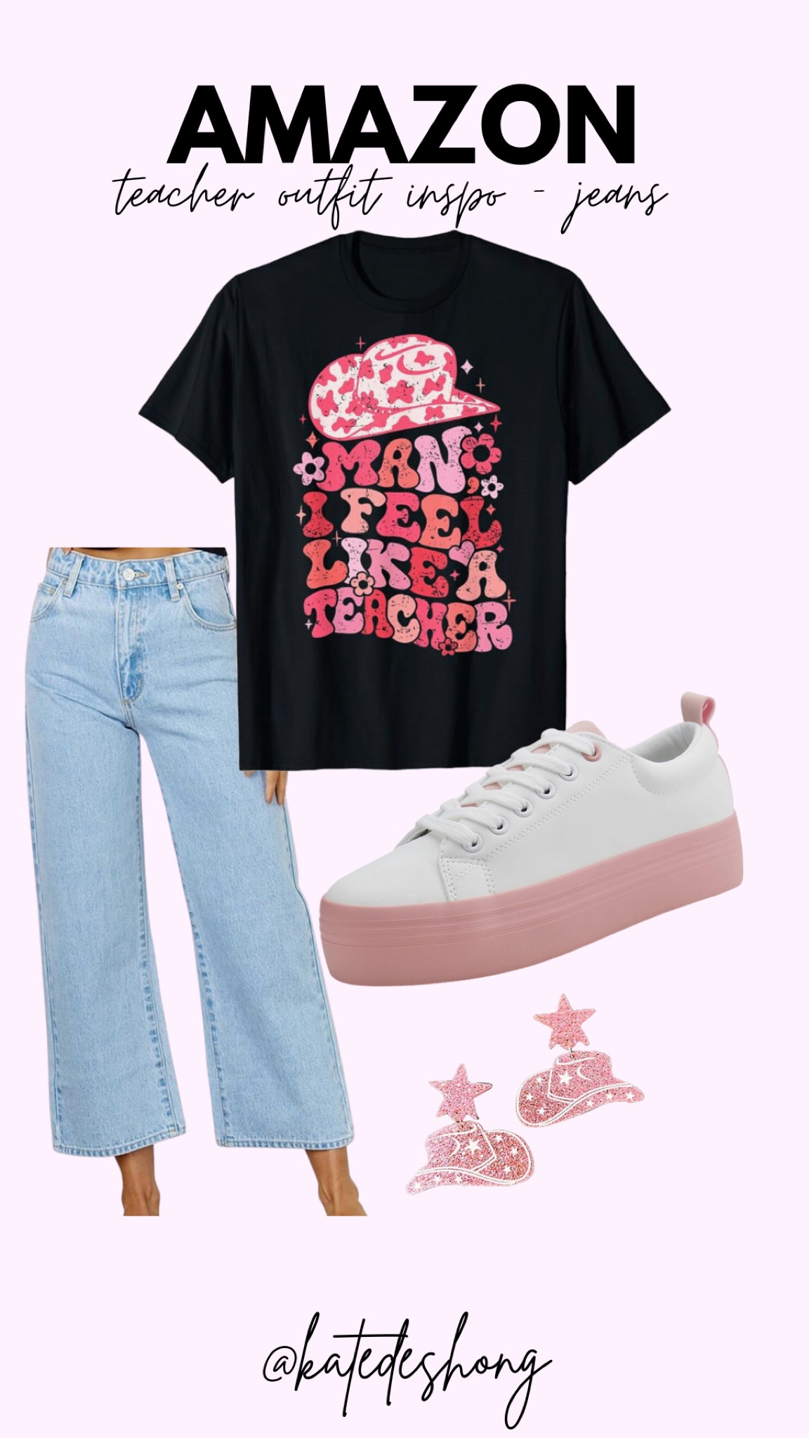 Teacher outfits. Work wear outfits. Casual work outfits. Jeans. Comfy jeans. Stretchy jeans. Amazon finds. budget shopping. Teacher earrings. Back to school. Pencils. Graphic tee. Cute headband. Teacher headband. Under $50. Teacher outfit inspo. Pinterest teacher. Kindergarten teacher. Jeans with no holes. School jeans. Amazon finds. Amazon fashion. Shania Twain. Country music. Cowgirl 

#LTKSeasonal #LTKFind #LTKBacktoSchool