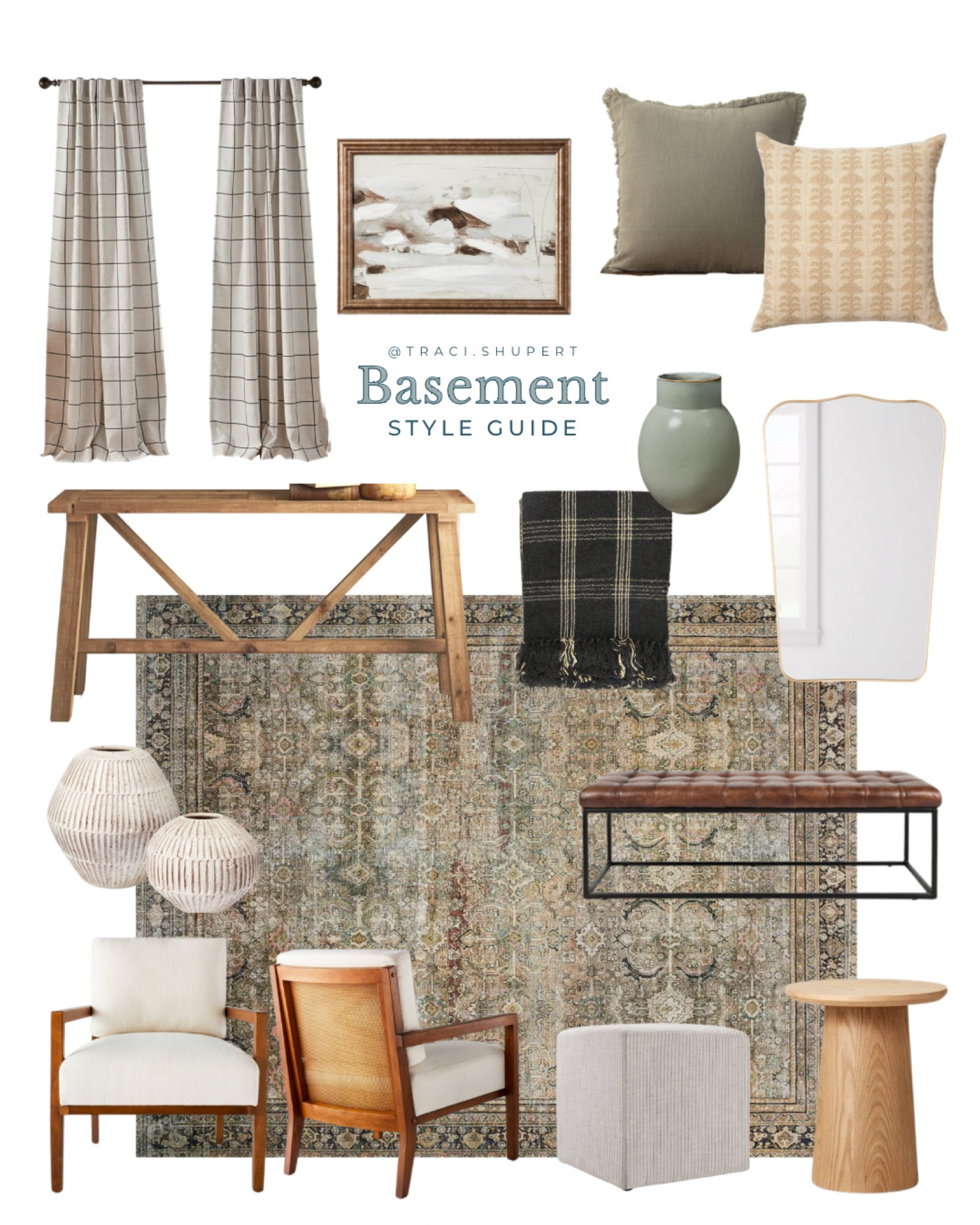 Living room, pillow, console, Loloi rug, throw, chair, ottoman, curtains, vase

#LTKhome #LTKfamily #LTKFind