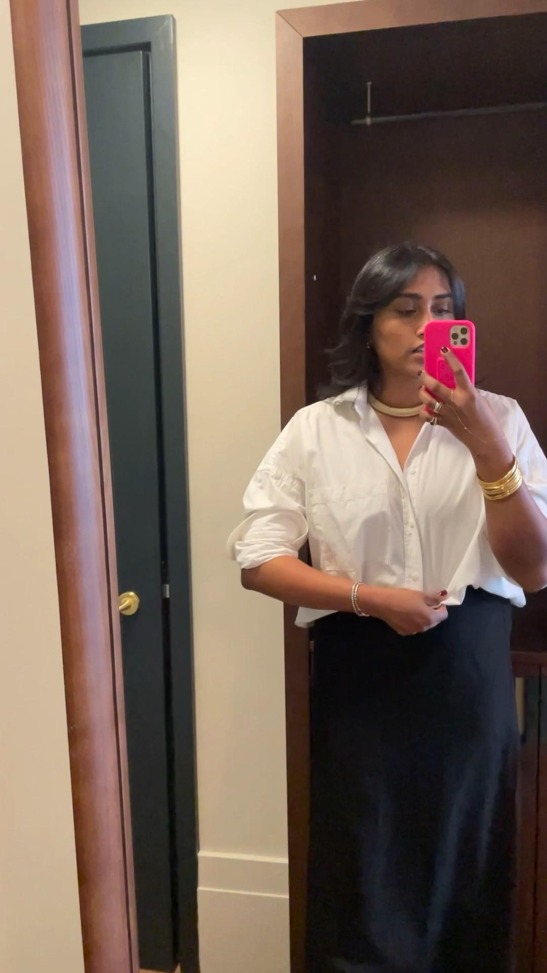 Styling a white shirt and simple basics for a party look. 

White shirt styling 
Caroline basset style 
With nothing underneath shirt 
Long black skirt 
Mango skirt 
Louboutin 

#LTKSeasonal #LTKparties #LTKstyletip