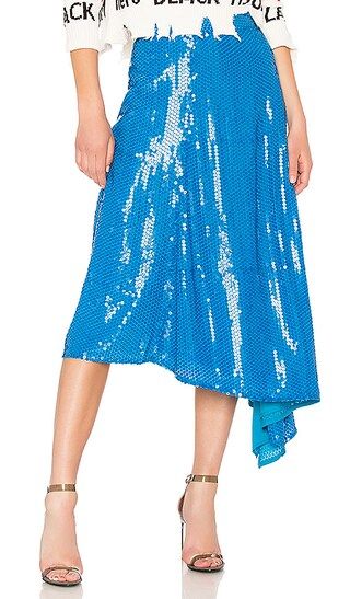 MSGM Sequin Skirt in Blue | Revolve Clothing (Global)