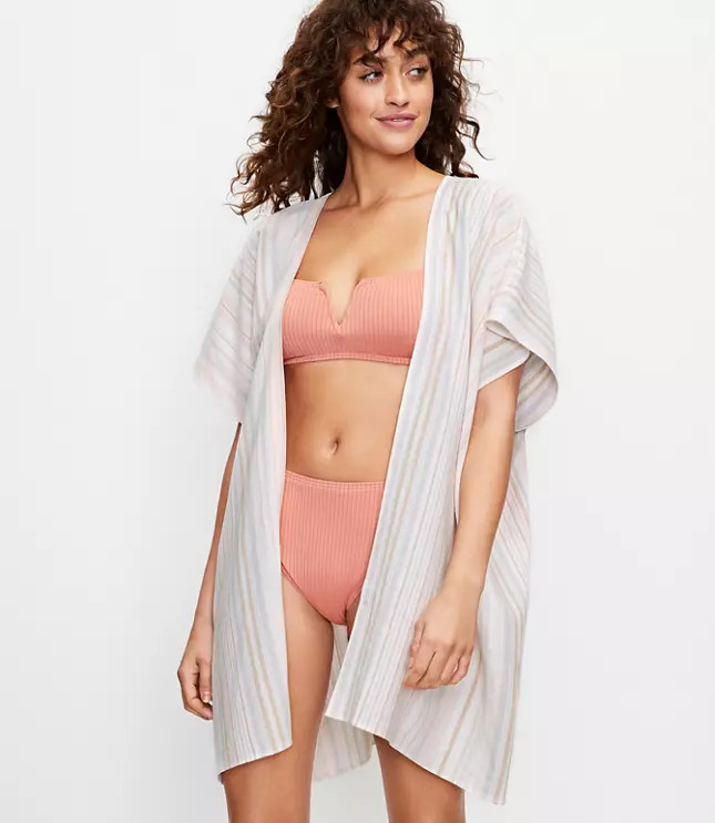 Striped Kimono | LOFT