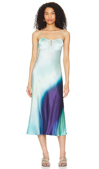 Laramie Midi Dress in Malibu Waves | Revolve Clothing (Global)